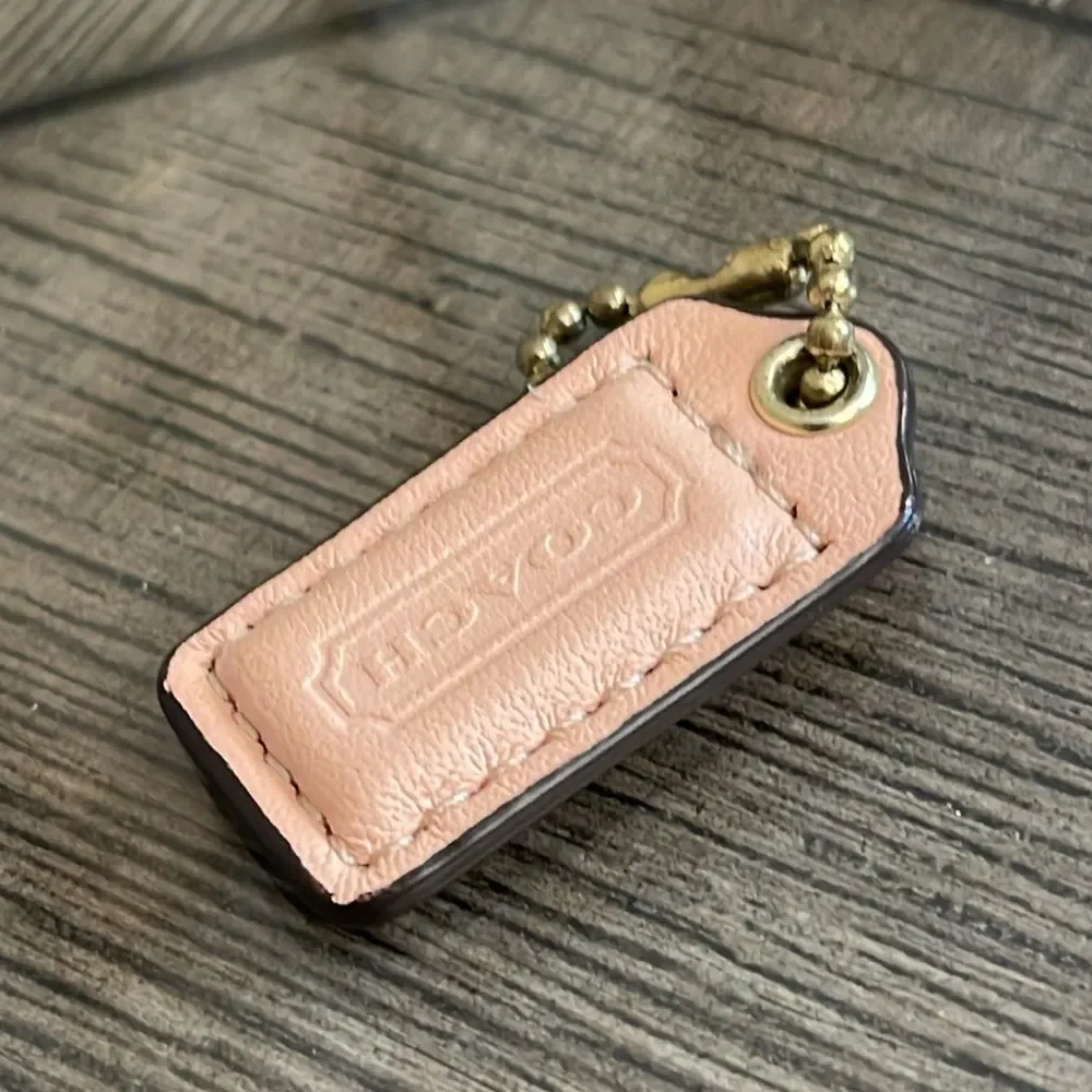Vintage Coach Light Peach or Flesh Colored Mini Hangtag
